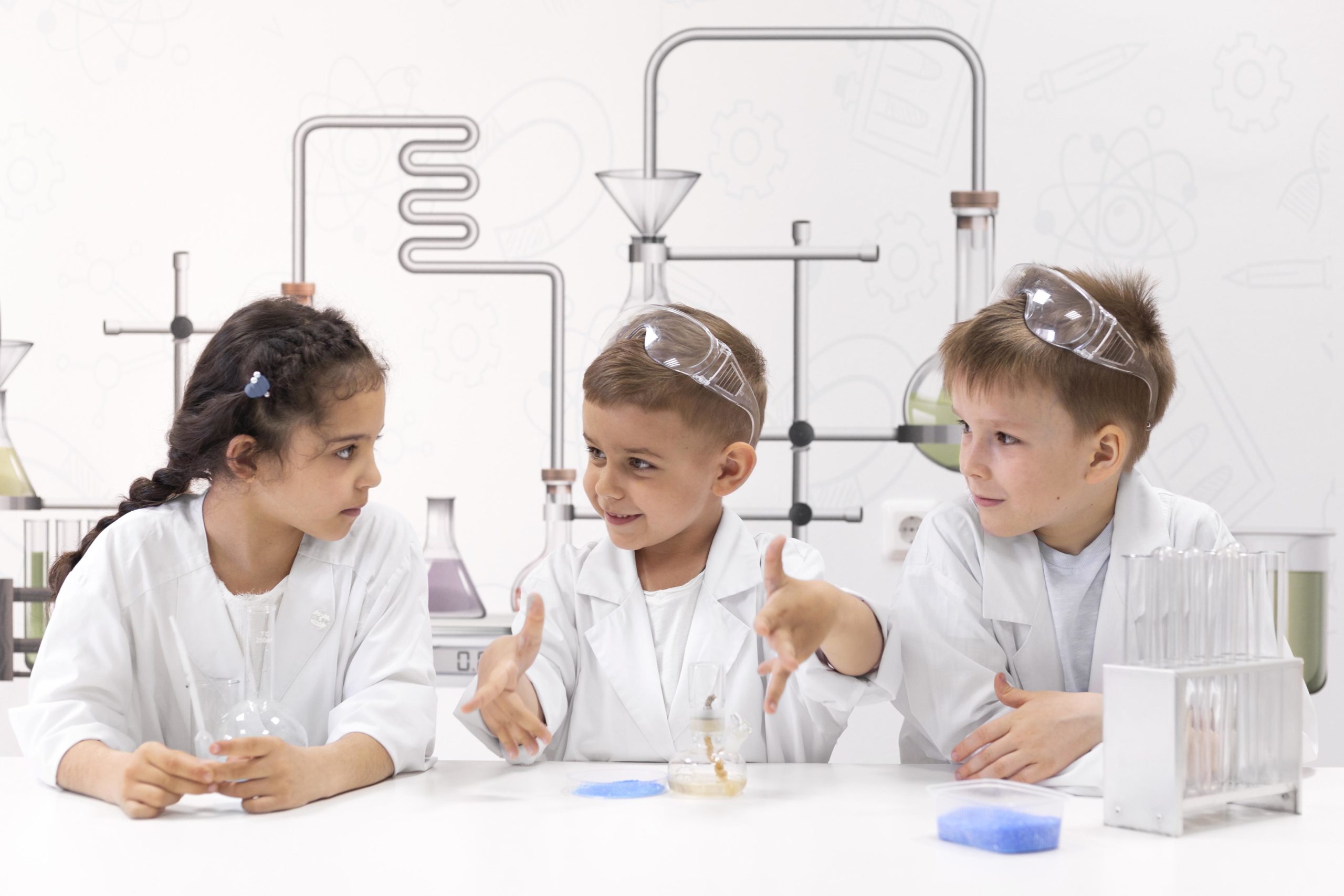 curious-children-doing-chemical-experiment-school